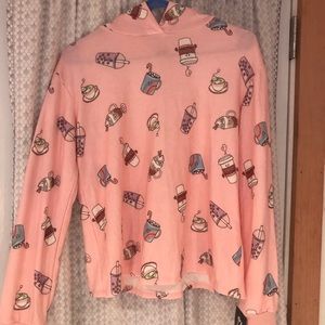 Girls XL Art class long sleeve with hood